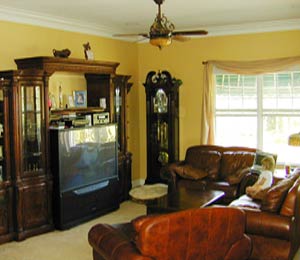 pinellas-real-estate-living-area of waterfront townhome complex for sale